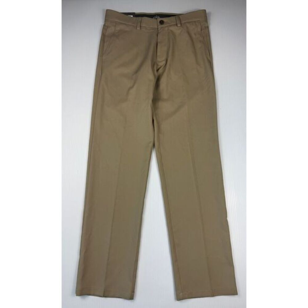 Haggar‎ Khaki Chino Pants Straight Leg Flat Front Business Casual Trousers 32x32